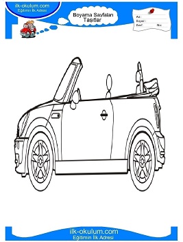 Çocuklar İçin Mini-cooper Boyama Sayfaları 